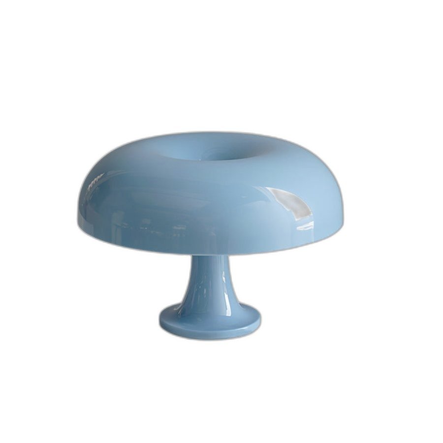 Lámpara de mesa tipo hongo azul
