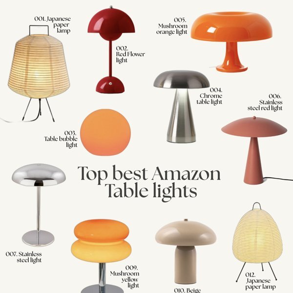 12 lámparas de mesa con estilo de otoño