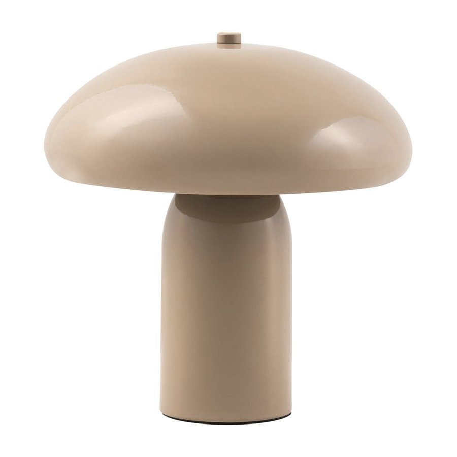 Lámpara tipo hongo, beige mate